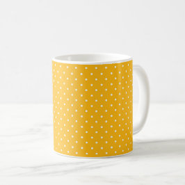 Seamless yellow-orange  polka dot  pattern  kaffemugg