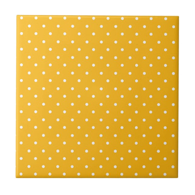 Seamless yellow-orange  polka dot  pattern  kakelplatta (Framsidan)
