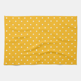 Seamless yellow-orange  polka dot  pattern  kökshandduk