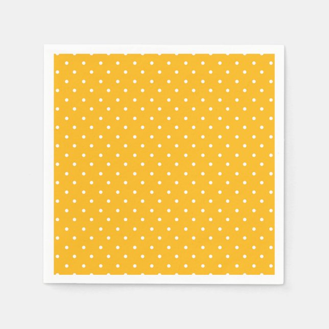 Seamless yellow-orange  polka dot  pattern  pappersservett (Framsidan)