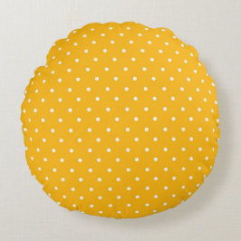 Seamless yellow-orange  polka dot  pattern  rund kudde