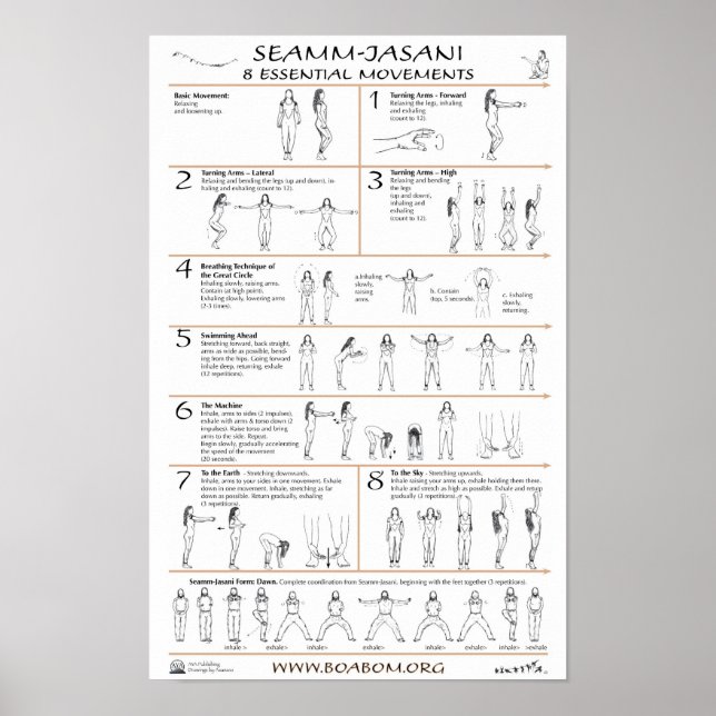 Seamm-Jasani: 8 Essential Rörelser Poster (Framsidan)