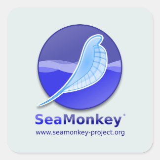SeaMonkey-projekt - Logotyp för Lodrät Fyrkantigt Klistermärke