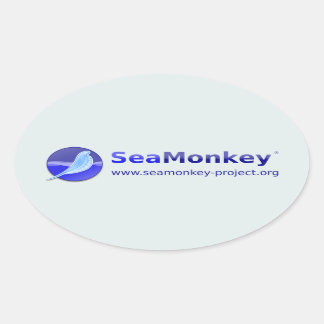 SeaMonkey-projekt - Logotyp för Vågrät Ovalt Klistermärke