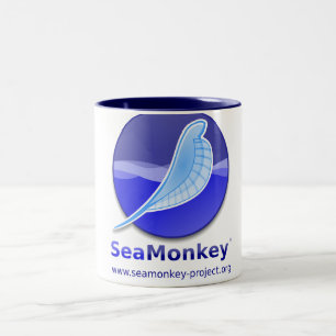 SeaMonkey projekterar - den vertikala logotypen Två-Tonad Mugg