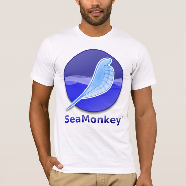 SeaMonkey textlogotyp T Shirt (Framsida)