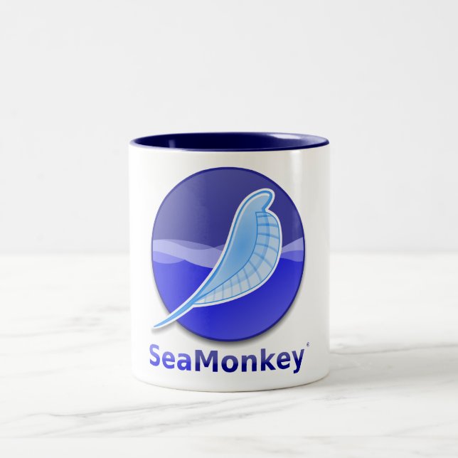SeaMonkey textlogotyp Två-Tonad Mugg (Center)