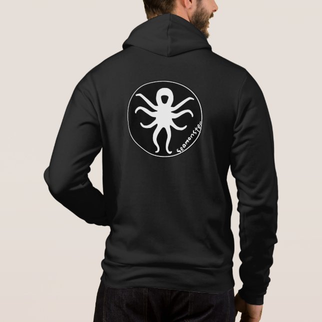 Seamonster Zip Hoodie T Shirt (Baksida)