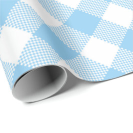 Seams Match: Blue n White Gingham Wrapping Papper Presentpapper