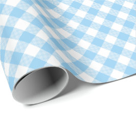 Seams Match: Blue n White Gingham Wrapping Papper Presentpapper