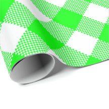 Seams Match: Grönt n White Gingham Wrapping Papper