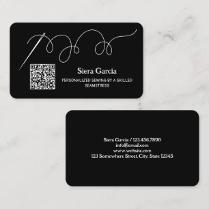 Seamstress Anpassningsbar QR-Affärskort Visitkort