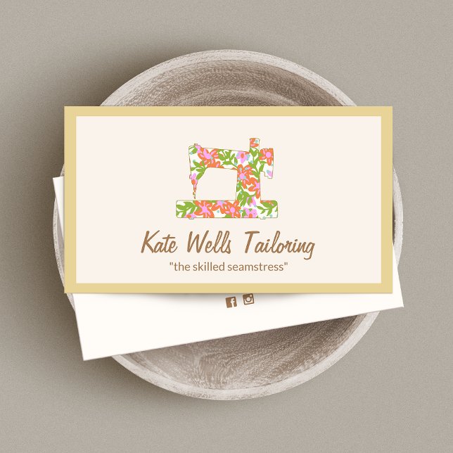 Seamstress Blommigt Sewing Maskin (Skapare uppladdad)