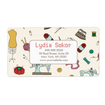 Seamstress Boutique-segeloring Shipping Label