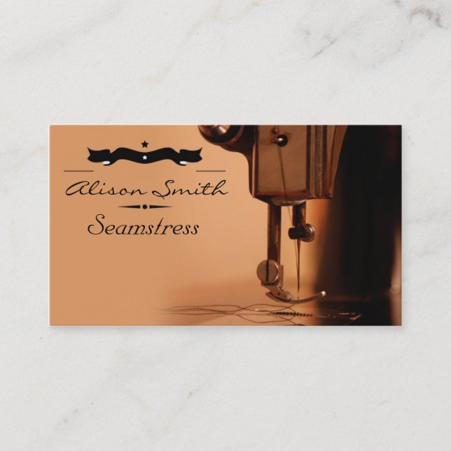 Seamstress Business Card Visitkort (Framsida)