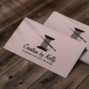 Seamstress Crafter Dressmaker Dusty Rosa Visitkort