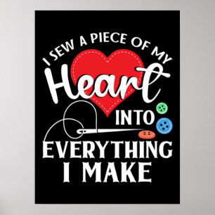 Seamstress Quilting Knitting Poster