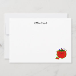 Seamstress Red Pin Cushion Seamstress Anteckningskort