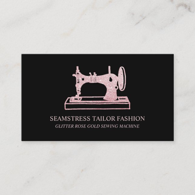 Seamstress Tailor Antique Sewing Maskin Visitkort (Framsida)