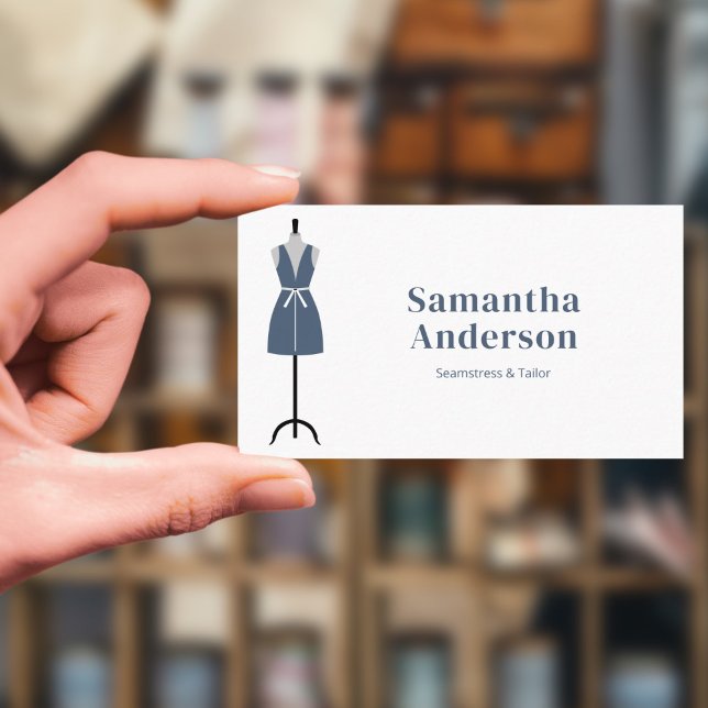 Seamstress - Tailor - enkel Visitkort (Seamstress - Tailor - Simple Business Card)