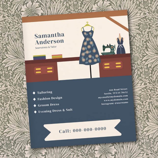 Seamstress & Tailor Flygblad (Seamstress & Tailor Flyer)