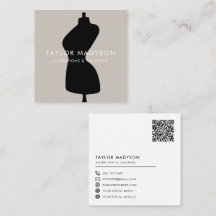 Seamstress Tailor Mannequin Logotyp QR-kod