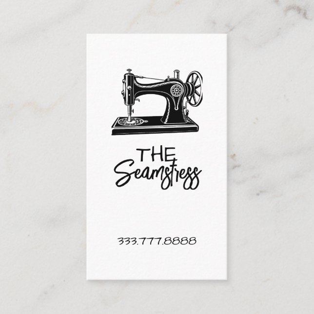 Seamstress Tailoring business card  Visitkort (Framsida)