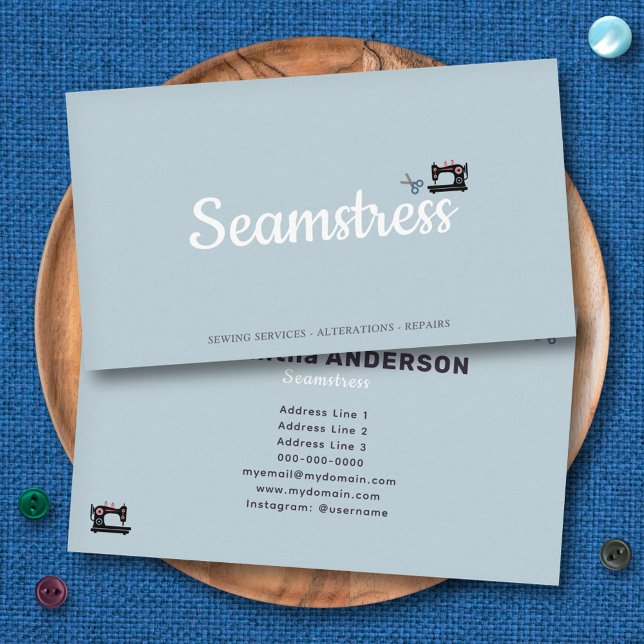 Seamstress Visitkort (Seamstress Business Card)