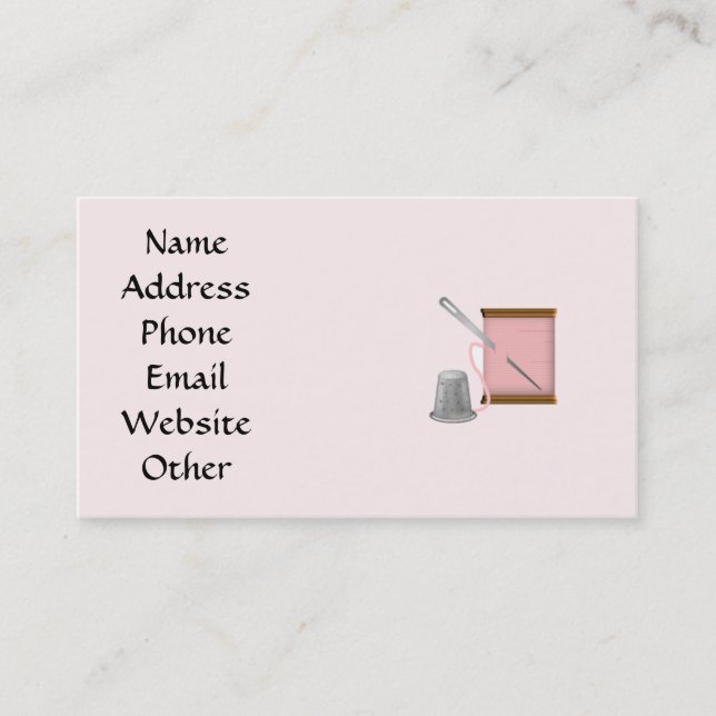 Seamstresskonsthantverkvisitkort Visitkort (Framsida)