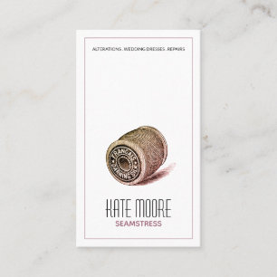 Seamstressskräddaren köar av tråden visitkort