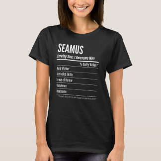 Seamus betjänar Storleka kalorier för näringsvärde T Shirt