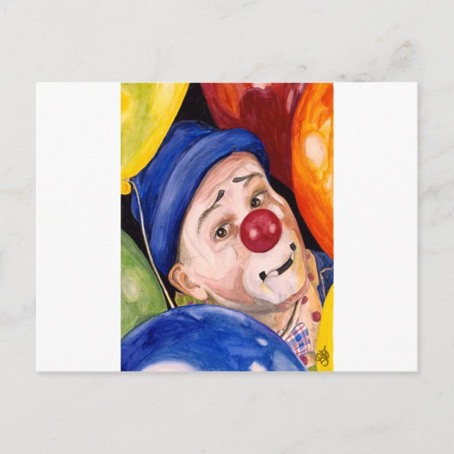 Sean Carlock Clown Vykort (Framsida)