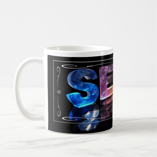 Sean - den kända Seanen i ljus 3D (fotografera), Kaffemugg (Vänster)