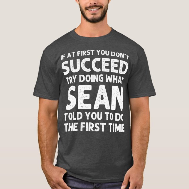 SEAN Gift Namn Personlig Birthday Funny Joke T Shirt (Framsida)