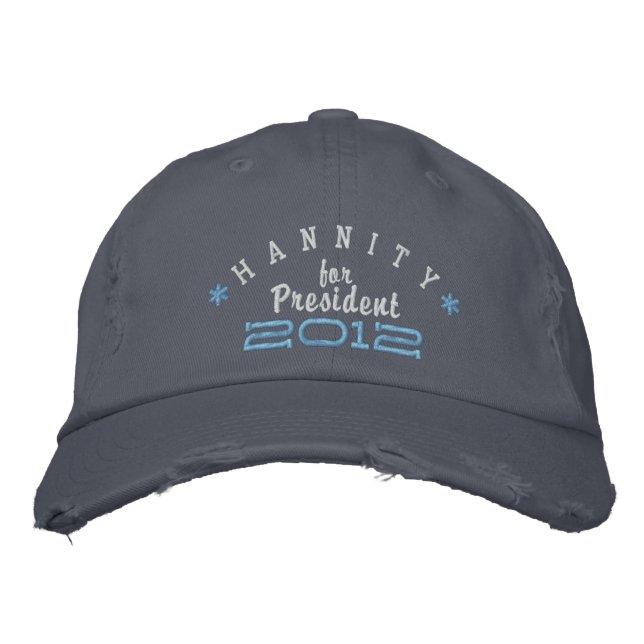 Sean Hannity För president 2012 Broderad Keps (Framsida)