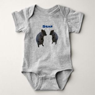 Sean Namn Med Aussie Quokkas, Baby Kroppsställning T Shirt