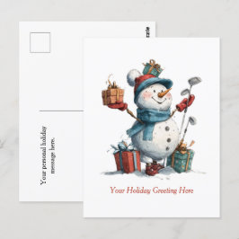 Seaons Hälsning - Tee Stil" Helgdag Postcard Vykort