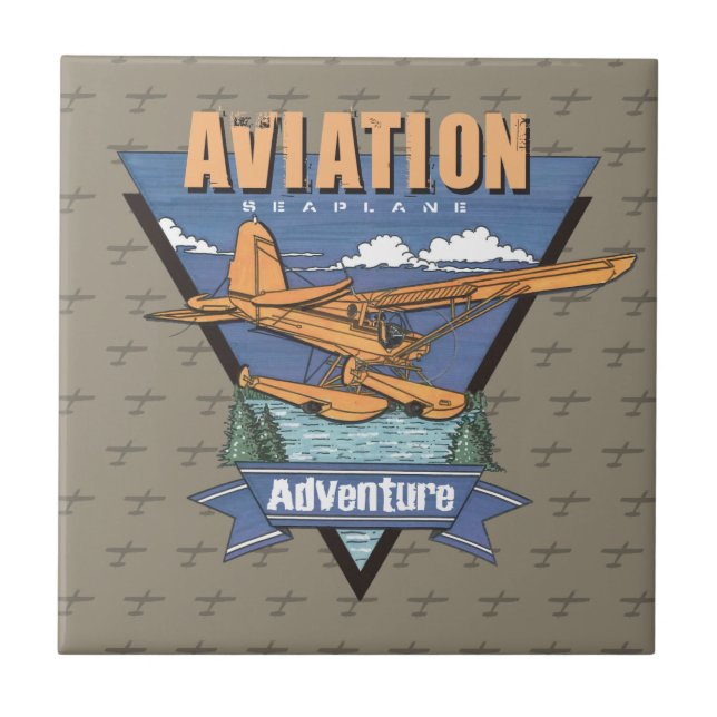 Seaplane Äventyr Kakelplatta (Framsidan)