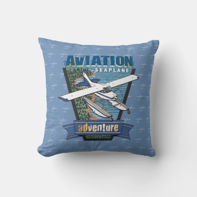 Seaplane Äventyr Kudde (Framsida)