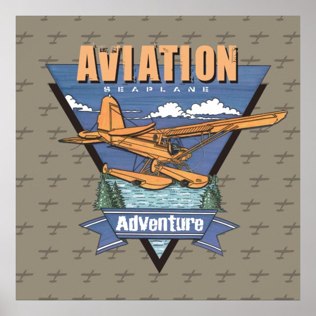 Seaplane Äventyr Poster (Framsidan)