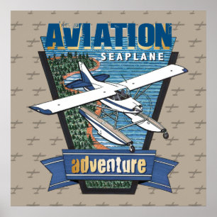 Seaplane Äventyr Poster