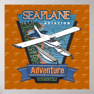 Seaplane Aviation Äventyr Poster