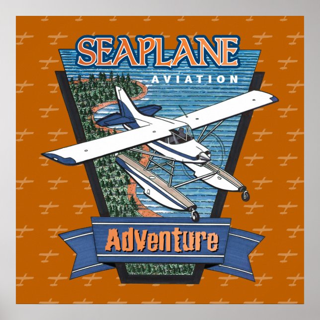 Seaplane Aviation Äventyr Poster (Framsidan)