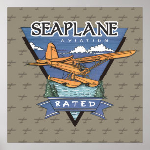 Seaplane Aviation-klassificering Poster