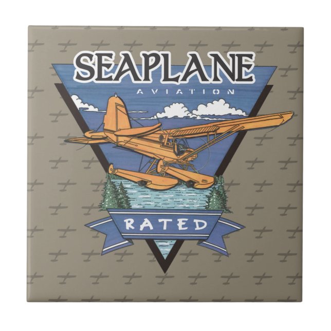 Seaplane Aviation Rating Kakelplatta (Framsidan)