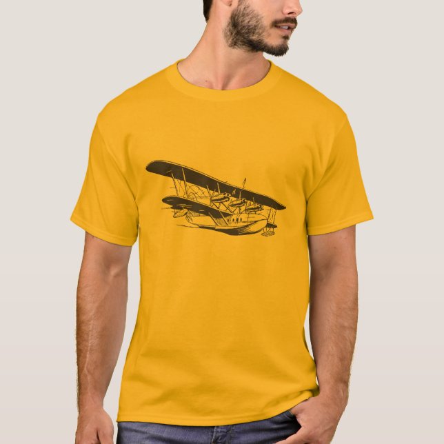 Seaplane för tre motor t shirt (Framsida)