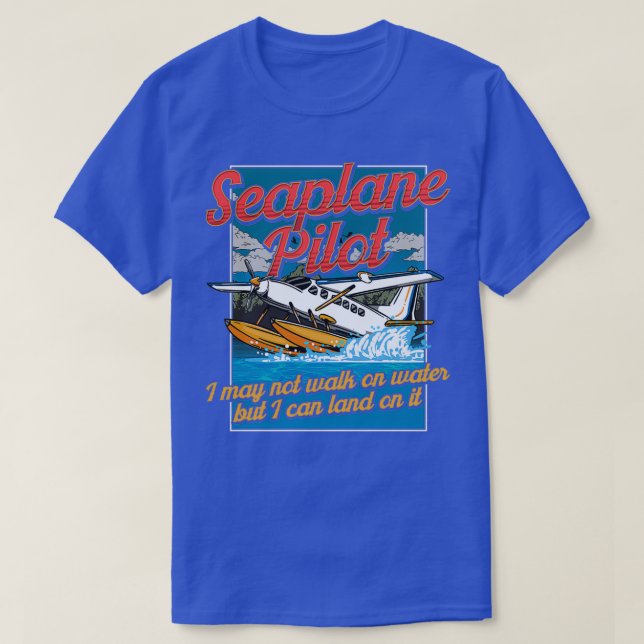 Seaplane Pilot Kärlek Flygande piloter Licens Gift T Shirt (Design framsida)