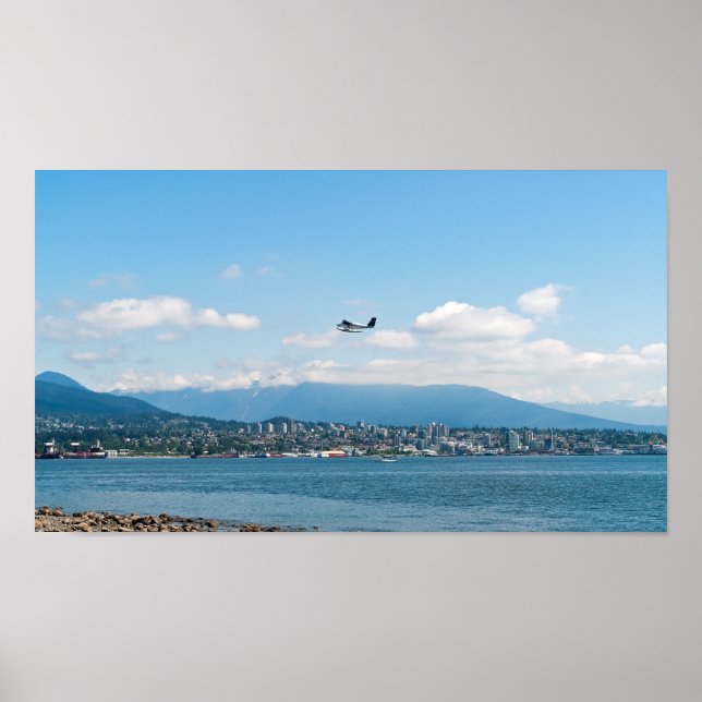 Seaplane som lyfter över Vancouver Bay Poster (Framsidan)