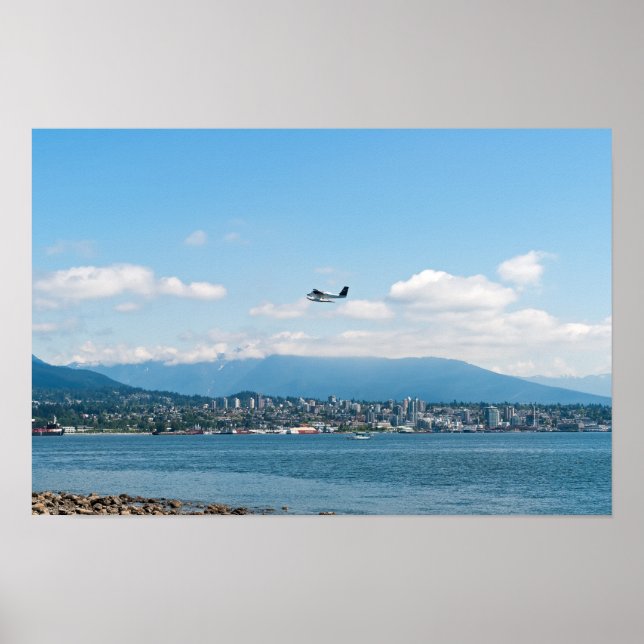 Seaplane som lyfter över Vancouver Bay Poster (Framsidan)