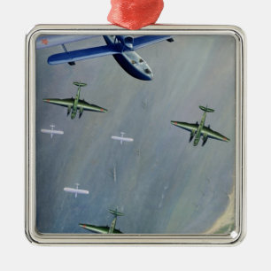 Seaplanes 1933 julgransprydnad metall